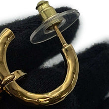 Load image into Gallery viewer, CHANEL CC Logo Earrings Gold Metal
