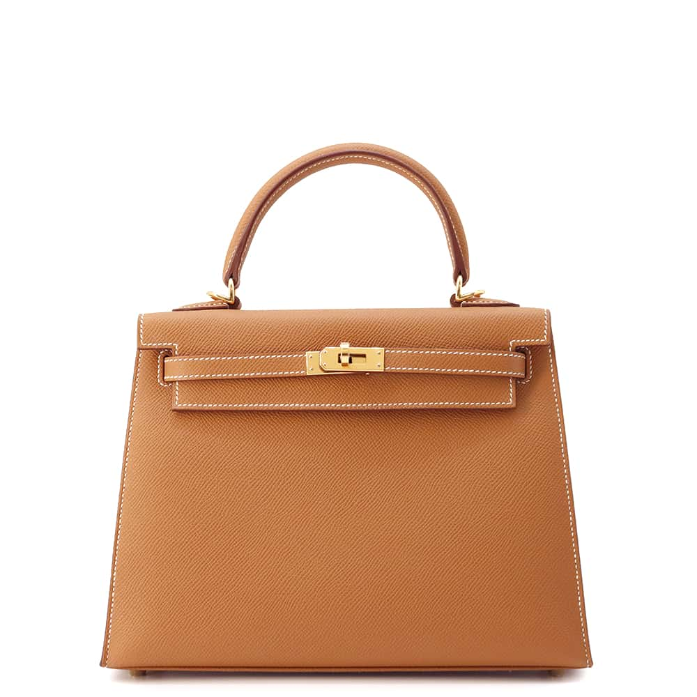 HERMES Kelly Sellier Gold Epsom Size 25