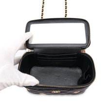 将图像加载到图库查看器中，CHANEL ChainShoulder Bag Vanity Case Playing Cards BlackAP3079 Caviar Leather
