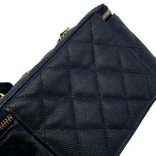 将图像加载到图库查看器中，CHANEL ChainShoulder Bag Vanity Case Playing Cards BlackAP3079 Caviar Leather
