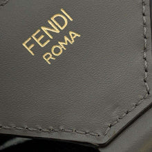 将图像加载到图库查看器中，FENDI FENDI Logo Strap Gray Canvas Leather
