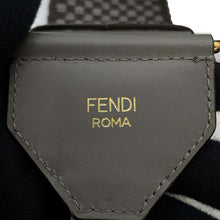 将图像加载到图库查看器中，FENDI FENDI Logo Strap Gray Canvas Leather
