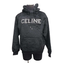 将图像加载到图库查看器中，CELINE CELINE logo hoodie Size S Black2Y988925R Alpaca62% Wool38%
