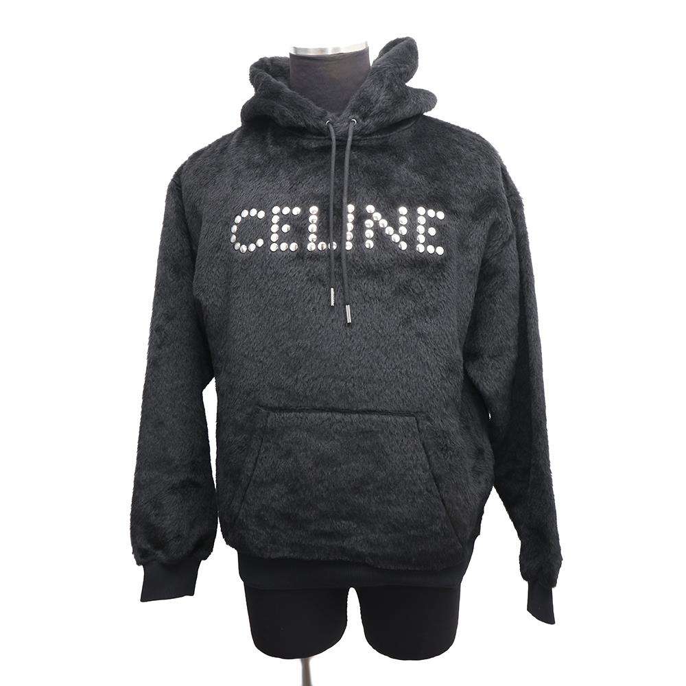 CELINE CELINE logo hoodie Size S Black2Y988925R Alpaca62% Wool38%