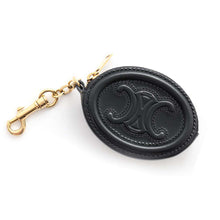 将图像加载到图库查看器中，CELINE Cuir Triomphe Coin purse Black10I863DPQ Leather
