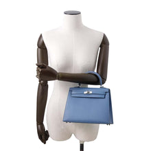 Load image into Gallery viewer, HERMES Kelly Sellier Azur Epsom Size 25
