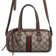 将图像加载到图库查看器中，GUCCI Ophidia GG Supreme Top Handle Bag Brown602577 GG SupremeCanvas Leather Size Small
