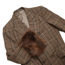 Load image into Gallery viewer, GUCCI Jacket Fur Check Size 46 Brown720624 ZAK56 Wool 100%
