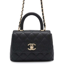 Load image into Gallery viewer, CHANEL Coco Handle ChainShoulder Bag BlackAP4244 Caviar Leather Size Mini mini
