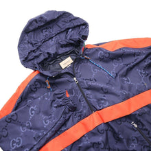 将图像加载到图库查看器中，GUCCI Hooded Jacket Size 48 Navy685818 Nylon100%
