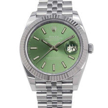 Load image into Gallery viewer, ROLEX Datejust W41mm Stainless Steel K18WG Mint Green Dial126334
