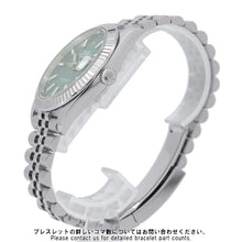 将图像加载到图库查看器中，ROLEX Datejust W41mm Stainless Steel K18WG Mint Green Dial126334
