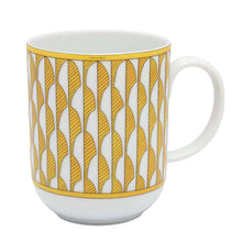 将图像加载到图库查看器中，HERMES Mug [Soleil] No1 Yellow/White Porcelain
