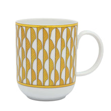 将图像加载到图库查看器中，HERMES Mug [Soleil] No1 Yellow/White Porcelain
