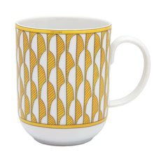 将图像加载到图库查看器中，HERMES Mug [Soleil] No1 Yellow/White Porcelain
