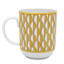 将图像加载到图库查看器中，HERMES Mug [Soleil] No1 Yellow/White Porcelain
