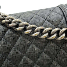 Load image into Gallery viewer, CHANEL Boy Chanel ChainShoulder BlackA92193 Caviar Leather Size 28
