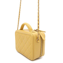 Load image into Gallery viewer, CHANEL CCFiligree vanity bag YellowA93342 Caviar Leather
