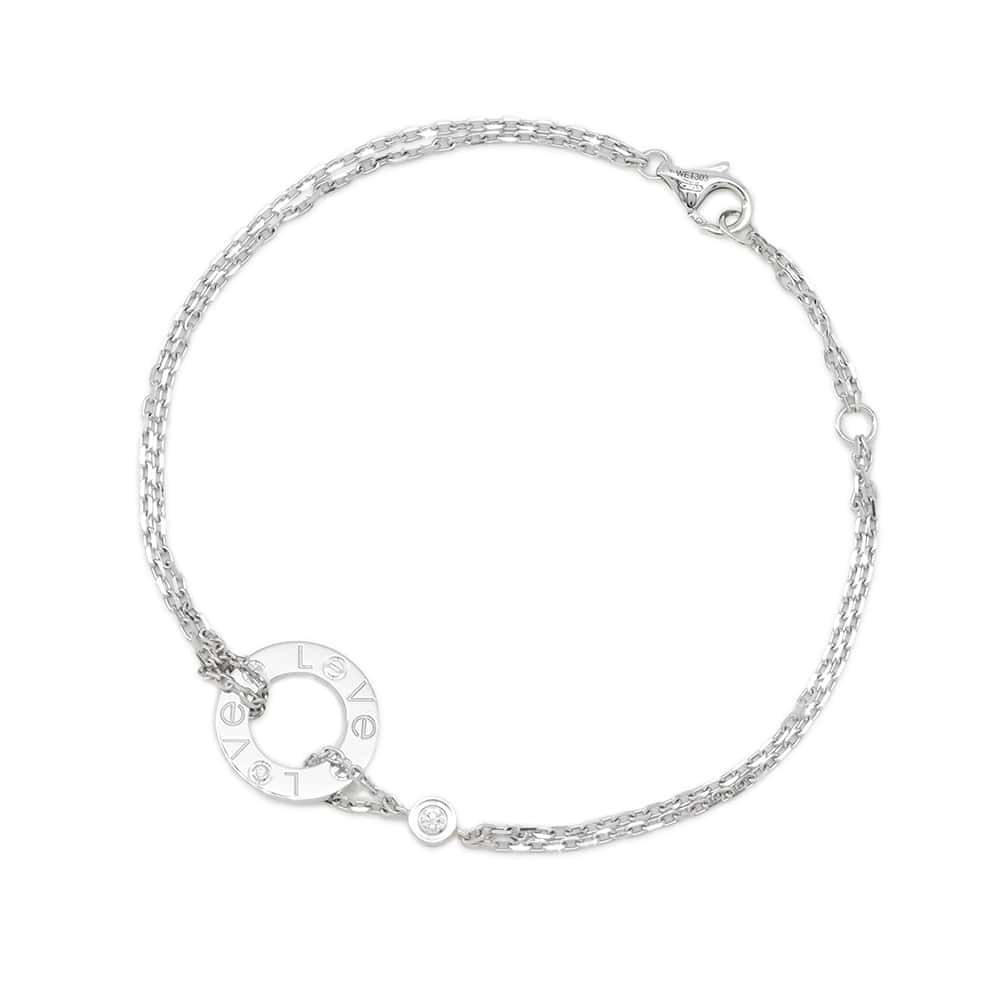 CARTIER Love Circle BraceletB6038100 18K White Gold