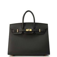 将图像加载到图库查看器中，HERMES Birkin Sellier Black Epsom Size 25
