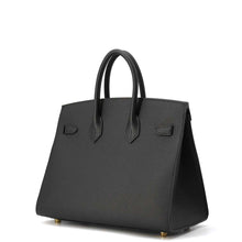 将图像加载到图库查看器中，HERMES Birkin Sellier Black Epsom Size 25
