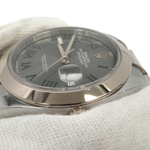 将图像加载到图库查看器中，ROLEX Datejust 41 W41mm Stainless Steel K18PG Slate Dial126301
