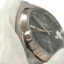 将图像加载到图库查看器中，ROLEX Datejust 41 W41mm Stainless Steel K18PG Slate Dial126301
