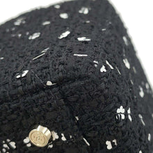 Load image into Gallery viewer, CHANEL Top Handle Box Bag Black/WhiteAS4471 Tweed Leather Sequins
