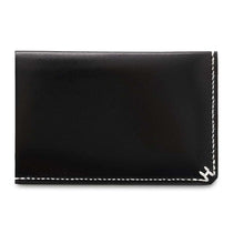 将图像加载到图库查看器中，HERMES HSellier Card Case Black Box Calf Leather
