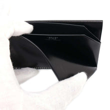 将图像加载到图库查看器中，HERMES HSellier Card Case Black Box Calf Leather
