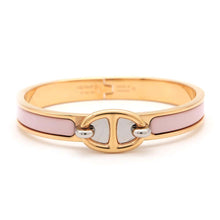 Load image into Gallery viewer, HERMES Mini Clic Chaine d&#39;Ancre Bracelet Size PM Rose Kander Metal
