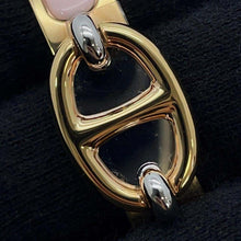 Load image into Gallery viewer, HERMES Mini Clic Chaine d&#39;Ancre Bracelet Size PM Rose Kander Metal
