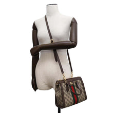 Load image into Gallery viewer, GUCCI OBDIA GG Supreme 2WAY Tote Bag Beige/Brown547551 PVC Leather Size Small
