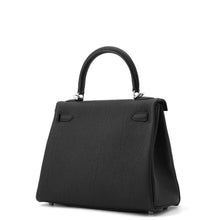 将图像加载到图库查看器中，HERMES Kelly Retourne Black Togo Leather Size 25
