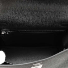 将图像加载到图库查看器中，HERMES Kelly Retourne Black Togo Leather Size 25
