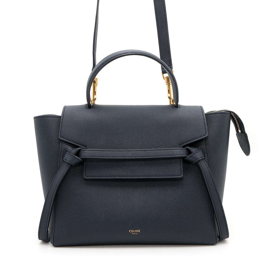 CELINE Belt bag Navy189153 Leather Size micro