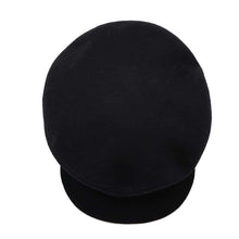 Load image into Gallery viewer, HERMES Deauville Cap Size 58 Black Cashmere100% Leather
