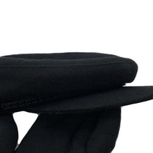 Load image into Gallery viewer, HERMES Deauville Cap Size 58 Black Cashmere100% Leather
