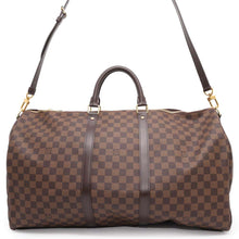 将图像加载到图库查看器中，LOUIS VUITTON Keepall Bandouliere BrownN41414 Damier Ebene Canvas Size 55
