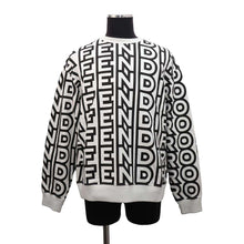 Load image into Gallery viewer, FENDI Marc Jacobs collaboration capsule two-tone long sleeve sweatshirt Size M White/BlackFY3938 Cotton100%
