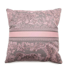 Load image into Gallery viewer, Dior Cushion Square Toile de Jouy Pink/GrayHYP02PPO1U Polyester 70% Cotton 25% Polyethylene 5%
