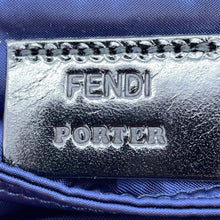 Load image into Gallery viewer, FENDI Porter 25th Anniversary Collaboration Bucket Phone Case 3way Crossbody Bag Blue7AS138 Nylon Leather Size Mini
