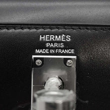 将图像加载到图库查看器中，HERMES Kelly Sellier Black Box Calf Leather Size 25
