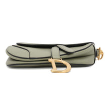 Load image into Gallery viewer, Dior Saddle bag Green Leather Size Mini
