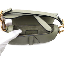 Load image into Gallery viewer, Dior Saddle bag Green Leather Size Mini
