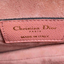 将图像加载到图库查看器中，Dior Saddle bag Pink Leather Size Mini
