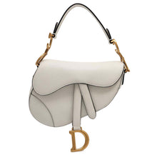 Load image into Gallery viewer, Dior Saddle bag White Leather Size Mini
