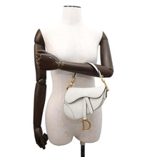 Load image into Gallery viewer, Dior Saddle bag White Leather Size Mini
