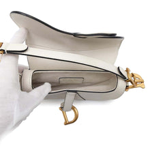 Load image into Gallery viewer, Dior Saddle bag White Leather Size Mini
