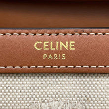 将图像加载到图库查看器中，CELINE Triomphe Chain Wallet Ivory/Brown10L462FI6.02GR Canvas/Leather
